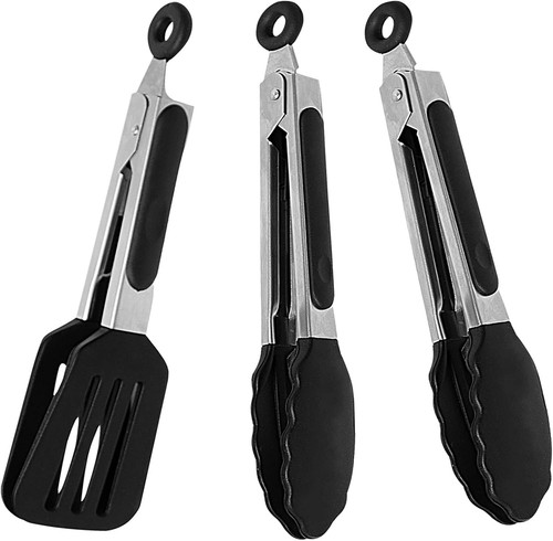 Mini silicone serving tongs - mini,
