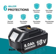 Batterie de Rechange à Outils Li-ion 18V 8.0Ah BL1860B 1 pc /EBUT