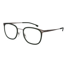 Hugo Boss Lunettes Boss 1427 0OC Vert Rectangulaire Acier Inoxydable Cadres 53mm