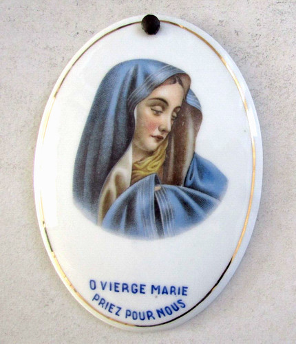 Médaillon mural porcelaine - médaillon,