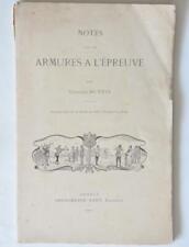 BUTTIN 1901 ARMURES A L’ÉPREUVE ANNECY ANCIEN LIVRE MILITARIA ARMES MÉDIÉVAL
