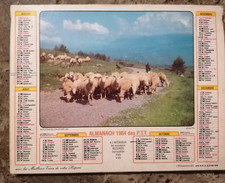 Almanach PTT 1984 carte du Gers
