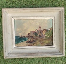 R U RINALDI ANCIENNE PEINTURE HUILE SUR PANNEAU MARINE COTE SUR ARTPRICE ARCADJA