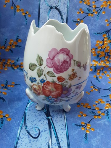 Ancien vase oeuf tripodes - vase,