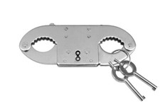 Menottes, poignets de pouce, métal, articles de police, véritable prison