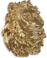 Gold Lion Head Wall Mounted