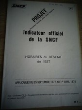PROJET INDICATEUR CHAIX  - CHEMIN DE FER - SNCF - 1978