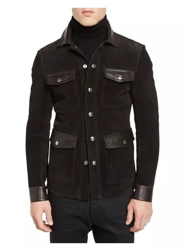 Veste trucker cuir suédé - veste,
