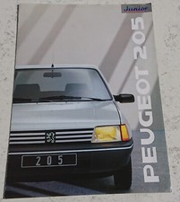Catalogue publicitaire Peugeot 205 Junior 1991 6 pages brochure prospectus