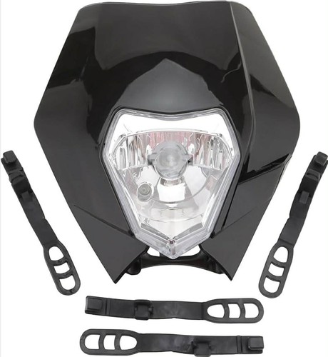 Plaque phare noir moto - noir,