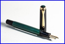 Stylo Plume Vintage PELIKAN M400 Old Style En Vert Rayé Avec Plume MEDIUM