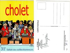 CARTE POSTALE LUCIEN AU SALON DE CHOLET SIGNE PAR FRANK MARGERIN NEUF