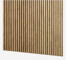14 pièces Panneaux Muraux MDF Ignifuges Effet Bois Structure Bois 3D 240 cm