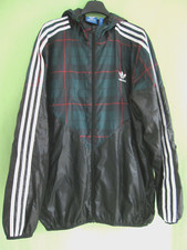 Veste Adidas capuche Originals Coupe vent style tartan Homme Jacket Vintage - L