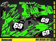 Kit Déco Moto pour / Mx Decal Kit for Kawasaki KXF - Green Blitz