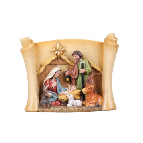 Crèche avec décor - crèche,