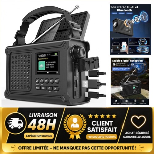 Radio manivelle 12000 mah - à,