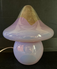 Lampe de table champignon en verre Signé Murano Vetri  Italy 70's mushroom lamp