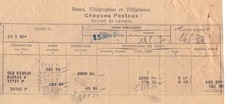1943 CHEQUES POSTAUX