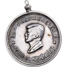 États-Unis, Médaille, John F.Kennedy, Bronze argenté, TTB
