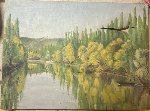 Tableau ancien signé peteros - ancien,