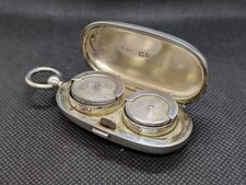 ANCIEN ETUI PORTE LOUIS D'OR  ARGENT MASSIF ANGLAIS PORTE MONNAIE - 19ème