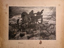 Ancienne Lithographie Soldats