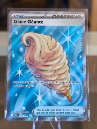 Carte pokémon glace - carte, géante
