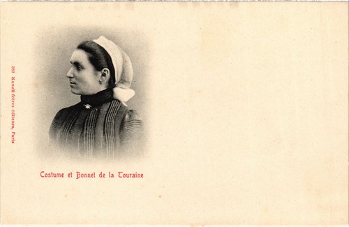 Cpa costume bonnet la - costume, et