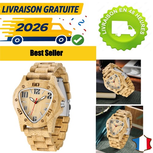 Montre homme bois bambou - bois,
