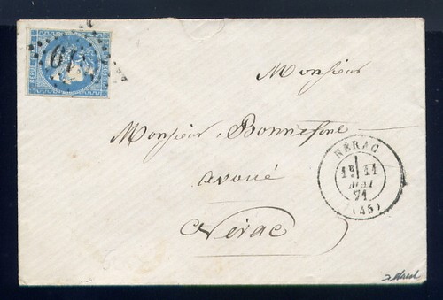 Rare lettre locale double - en,