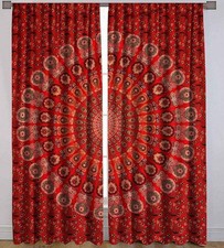 Rideaux Mandala indiens, draperies murales Hippie, style bohème, pour porte...