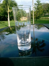 CORONA  BEER GLASS 7 INCHES TALL  CROWN  LOGO WITH GLITTER DIAMOND LOGO 2007