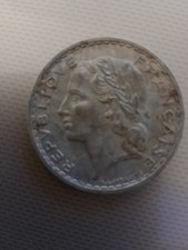 pièce de monnaie 5 Francs 1949 aluminium