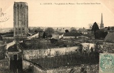 Loudun - Vue générale du plateau, tour et clocher St-Pierre
