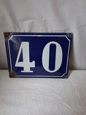 Ancien numéro de rue, Maison plaque Bombe émaillée numero 40 année 30-40