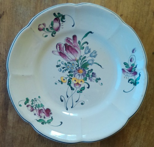Assiette décor polychrome - assiette, à