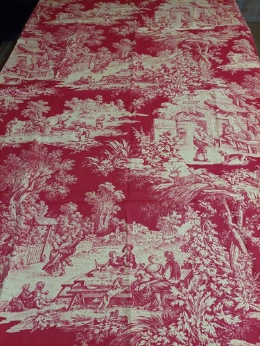Coupon tissu toile jouy - coupon,