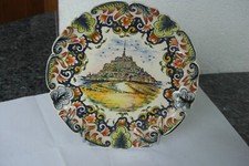  Assiette Décorative Vieux-Rouen  Mont Saint Michel fait main