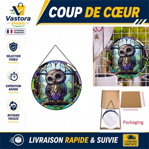 Attrape soleil verre peint - attrape-soleil, en