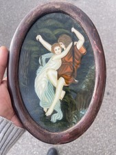 Joli Fixé Sous Verre XIX