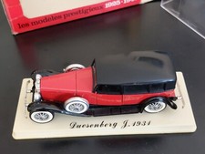 Duesenberg J 1931 Solido Age D'Or rouge et noire échelle 1/43