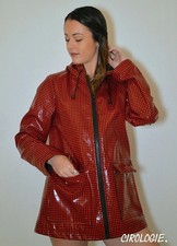 Imperméable déperlant ciré femme Vinyle vintage - Lackmantel - Raincoat Shinny -