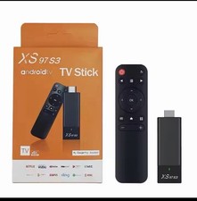 Stick Android Tv XS97 S3 – 4K, Android 10, Télécommande + Accessoires