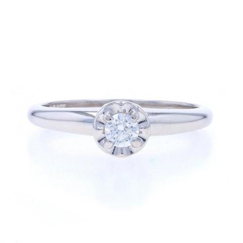 Blanc diamant vintage bague - or,