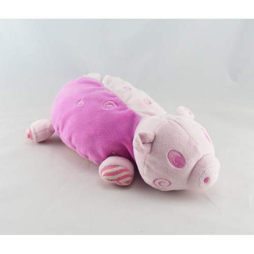 Doudou cochon rose rayé tcf - doudou,