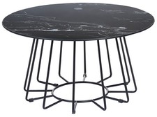 Table Basse Noire Effet Marbre