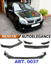 0037 RENAULT CLIO 2 II LAME SOUS PARE-CHOCS AVANT LOOK ABS RS NOIR SPLITTER