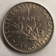 1 Franc Semeuse Nickel 1960