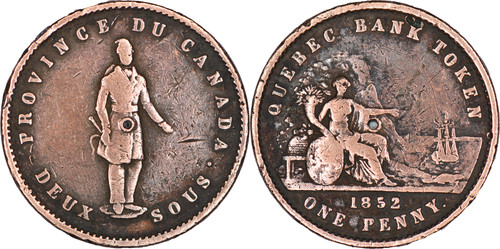 Canada 1852 one - one, /